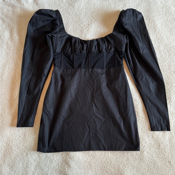 MISTRESS ROCKS BLACK PUFF SLEEVE CORSET DRESS HOUSE OF CB LONDON - Picture 4 of 7